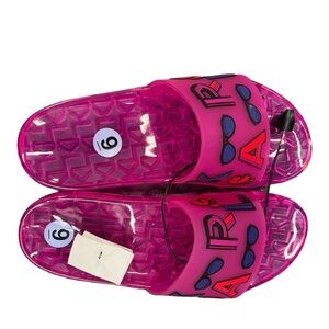 COPY - Karl lagerfeld HOT pink pool slides